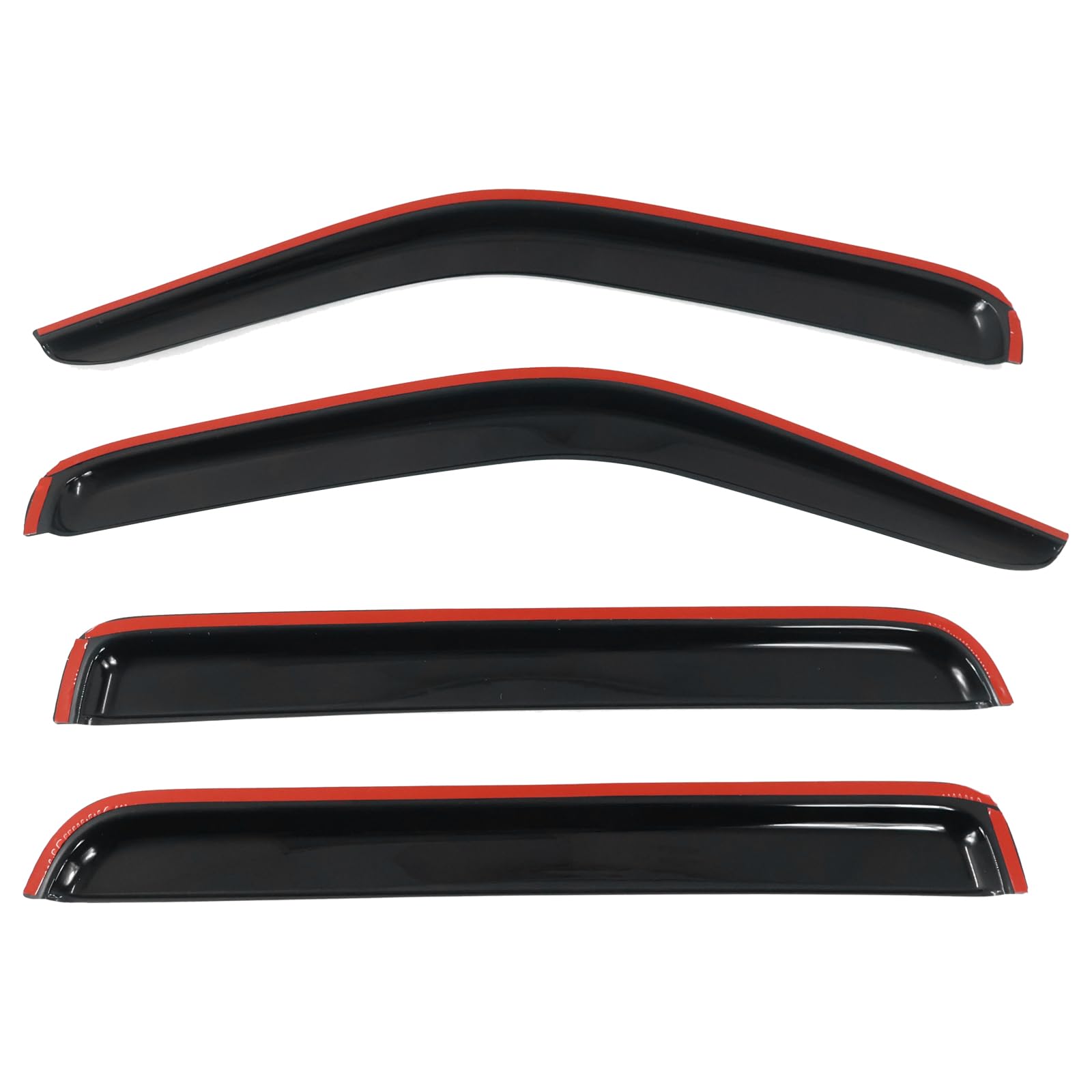 Window Visor Compatible with 2007-2011 Dodge Nitro, Slim Style Acrylic Smoke Tinted 4PCS Sun Rain Shade Guard Wind Vent Air Defl