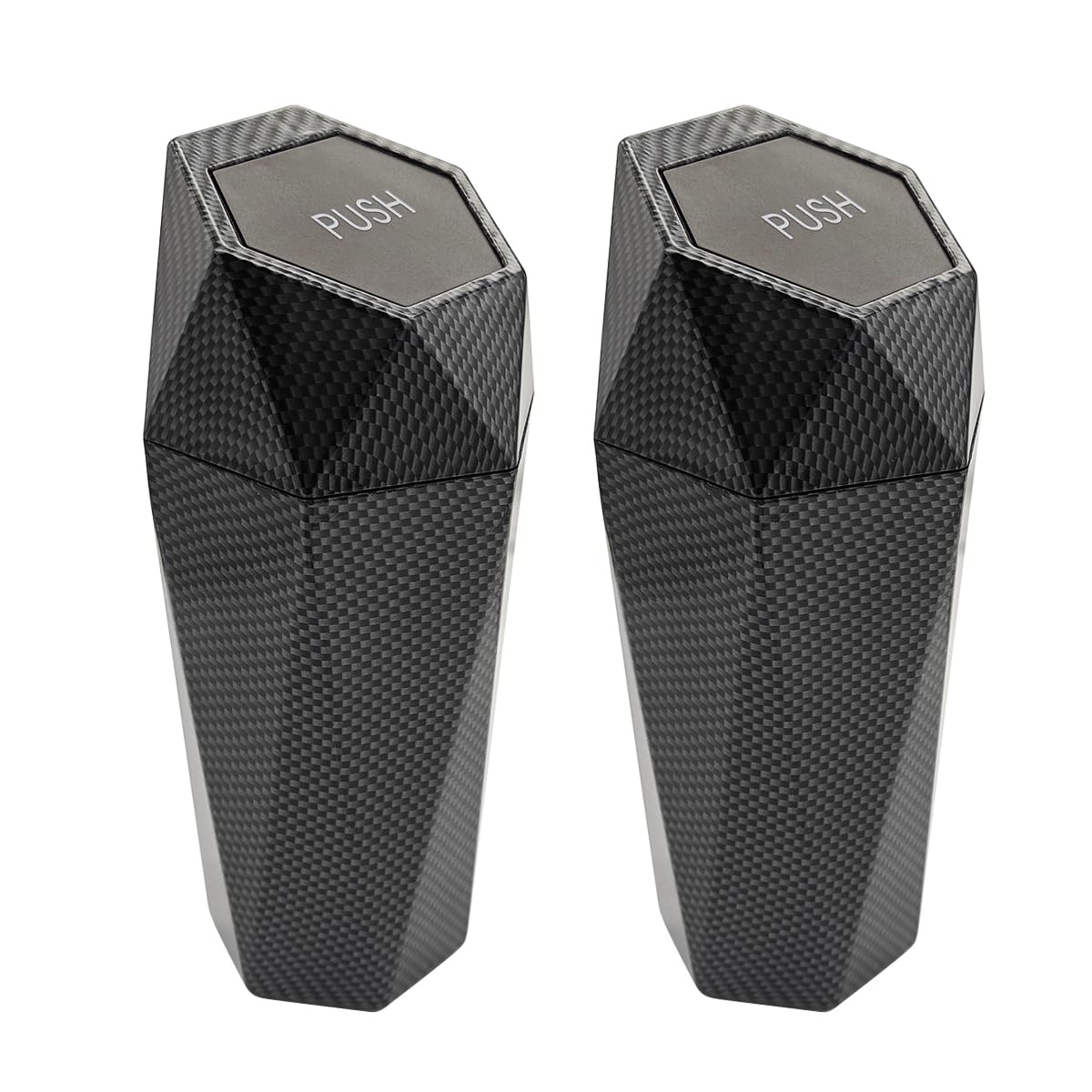 Blau Grun Car Trash Can With Lid, Small Leakproof Portable Auto Garbage Can, Mini Diamond Design Trash Dustbin, Waterproof Vehic