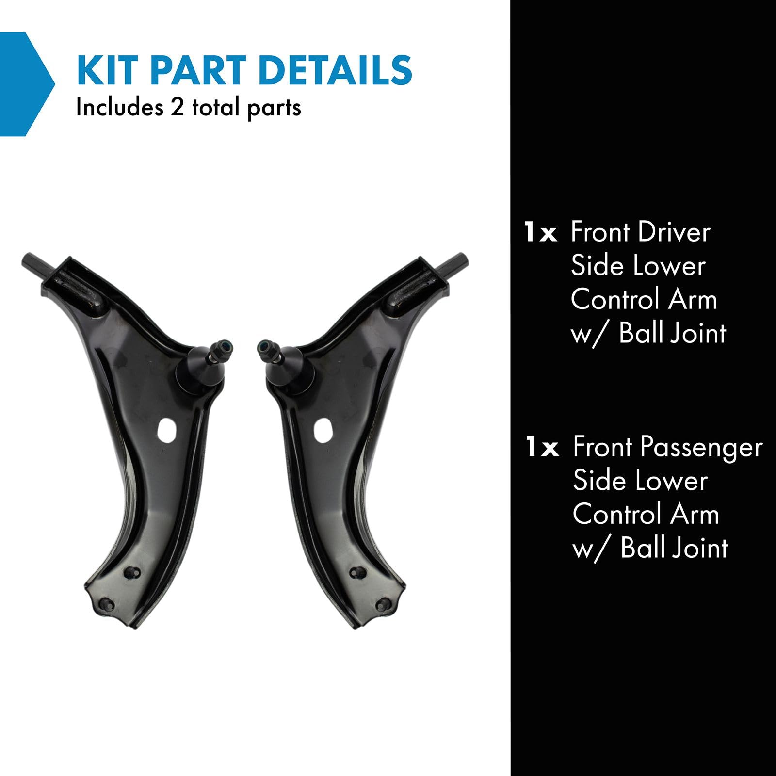 Trq Front Lower Control Arm With Ball Joint Set Compatible With 2007-2015 Mini Cooper