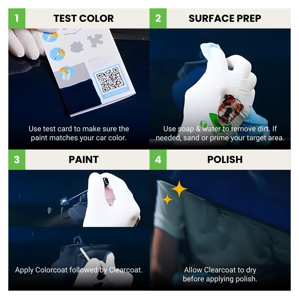 Touchupdirect 149/9149 Polar White Compatible With Mercedes-Benz Exact Match Touch Up Paint Brush - Essential Kit