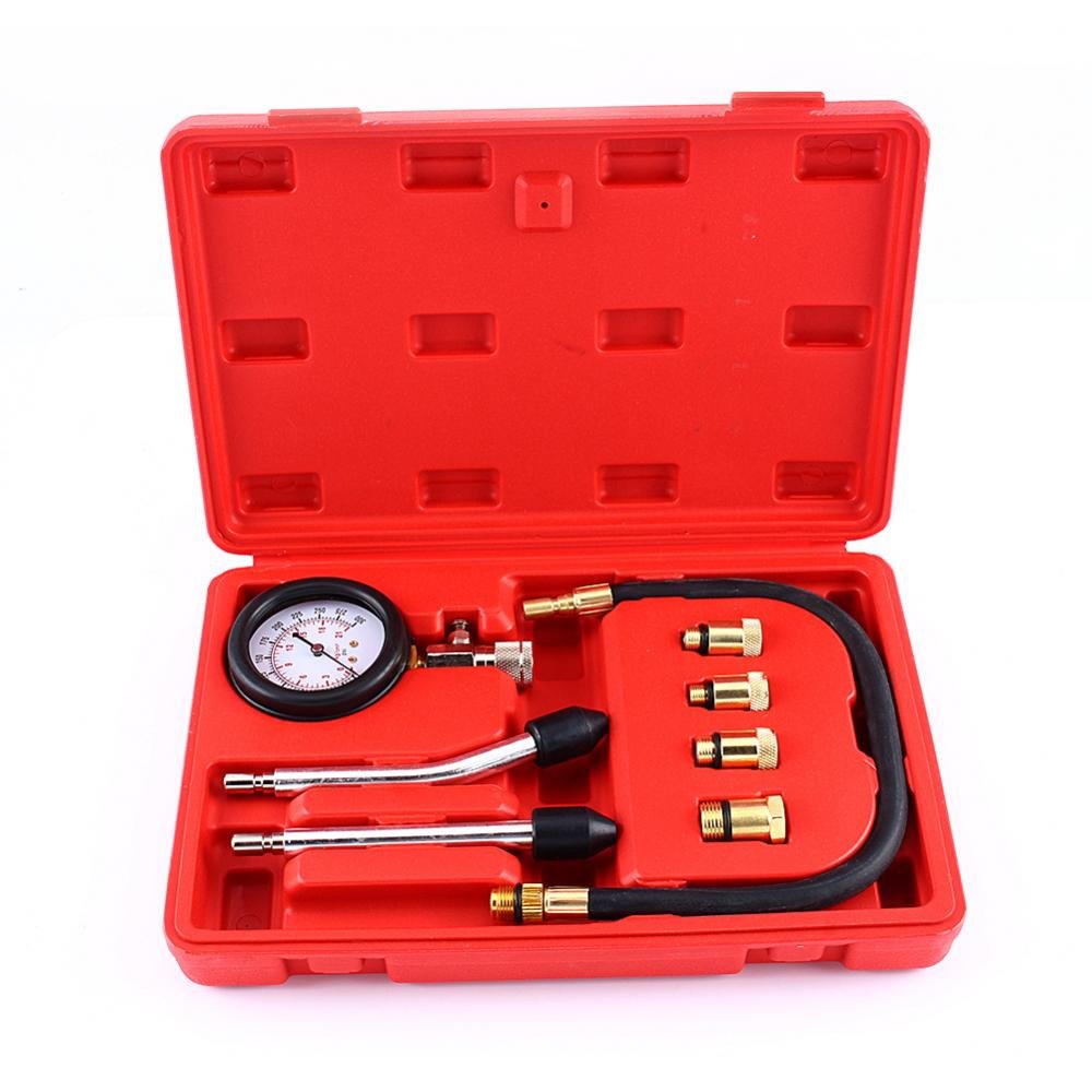 Engine Pressure Tester, Automotive Petrol Engine Compression Tester Test Gauge Kit Professional Pressure Gauges Car Motorcycle G