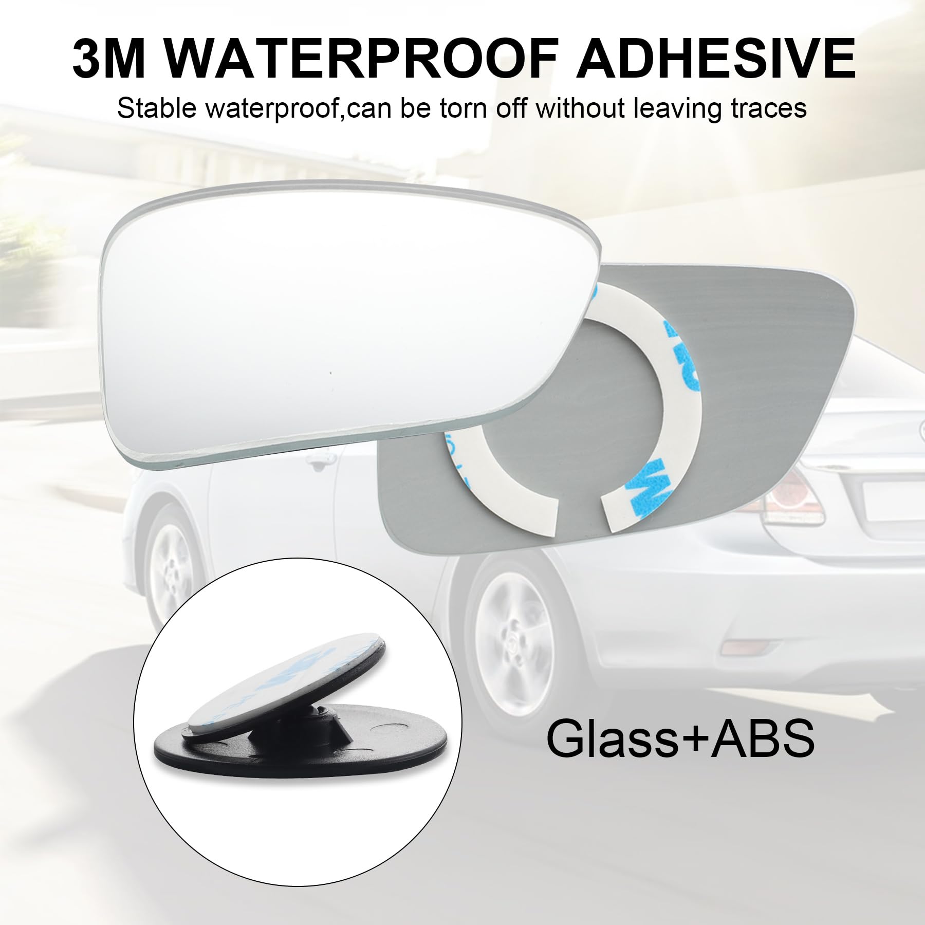 Livtee Blind Spot Car Mirror, Hd Glass Frameless Convex Side Mirror Blindspot, Wide Angle Rear View Car Mirrors For Cars Suv Trucks And Rvs - Car Accessories