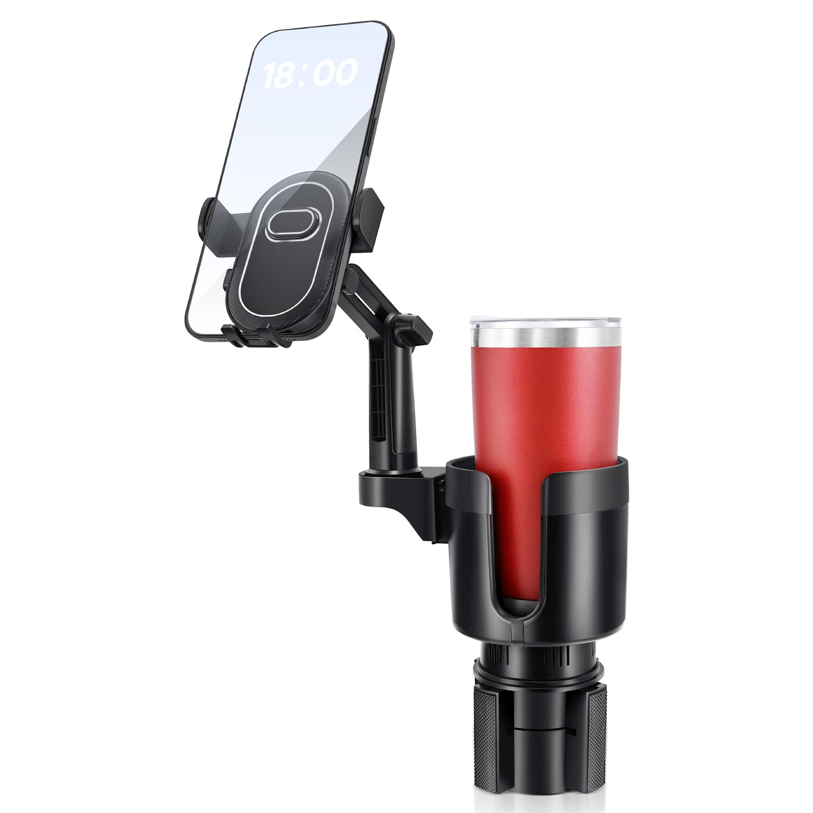 Benlari Upgraded Car Phone Holder - 2 in 1 Adjustable Cup Holder Expander Support 360 Degree Rotation - Car Cup Holder Phone Mou