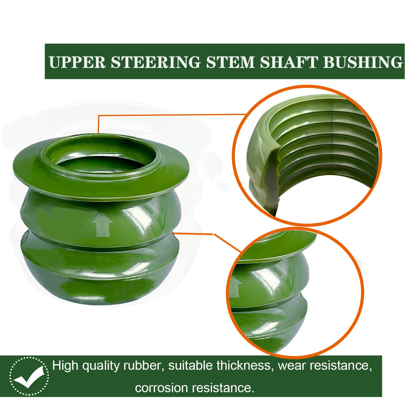 Steering Bushing Upper Steering Stem Shaft Bushing Fit For Honda Trx90 Fourtrax 500 Fa Fga Rubicon 350 Ranche 250 Ex/Xfourtrax 200 D/L 300 Fourtrax 400Ex Fourtrax Trx450 53221-Hc4-004 53221-Hc4-000