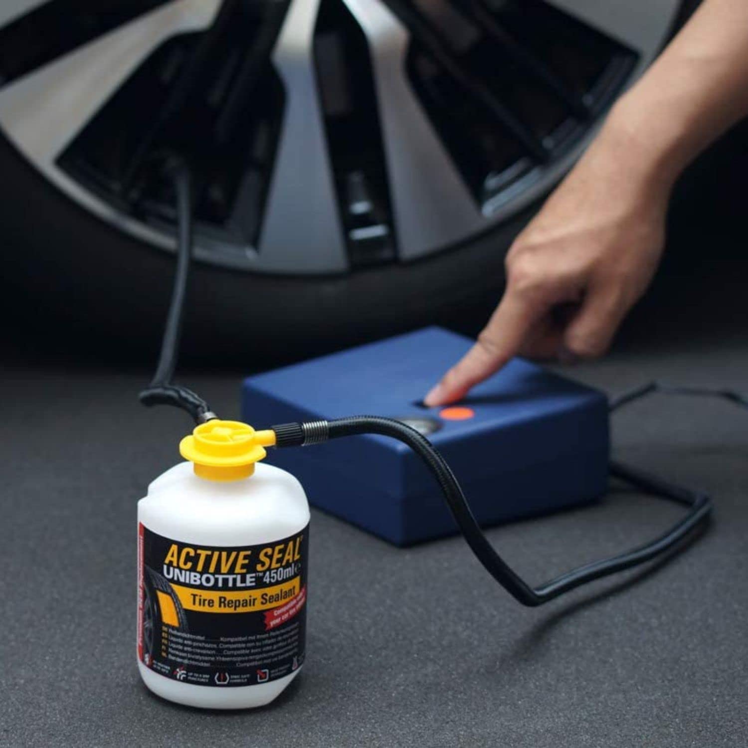 Airman Tire Repair Sealant 450Ml Unibottle - Tire Repair Sealant Can Be Used With Any Compressor
