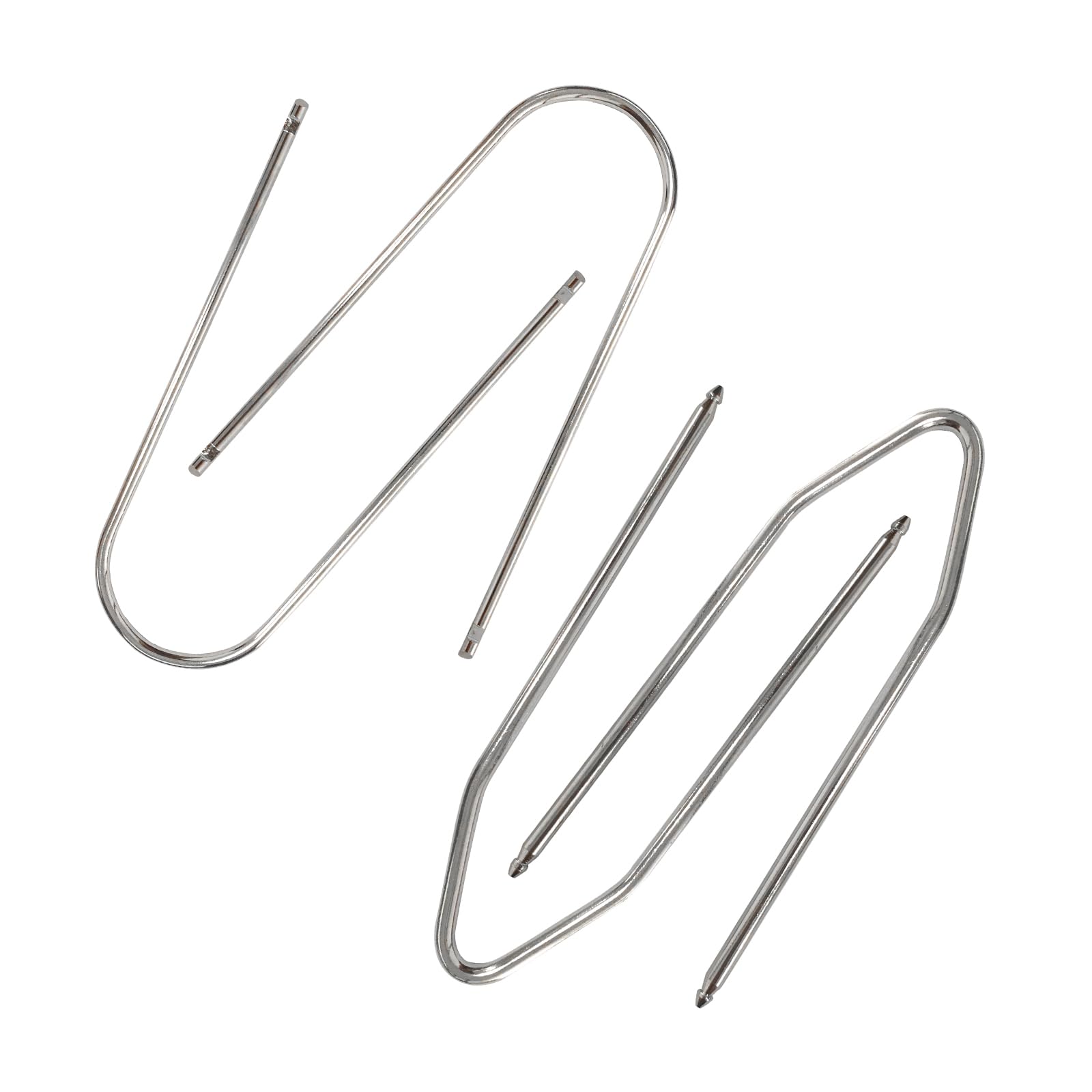 Dickno 4 Pcs Car Radio Removal Pry Tool, U/V-Shaped Stainless Steel Auto Stereo Release Tool Kit, Universal Radio Remover For Di