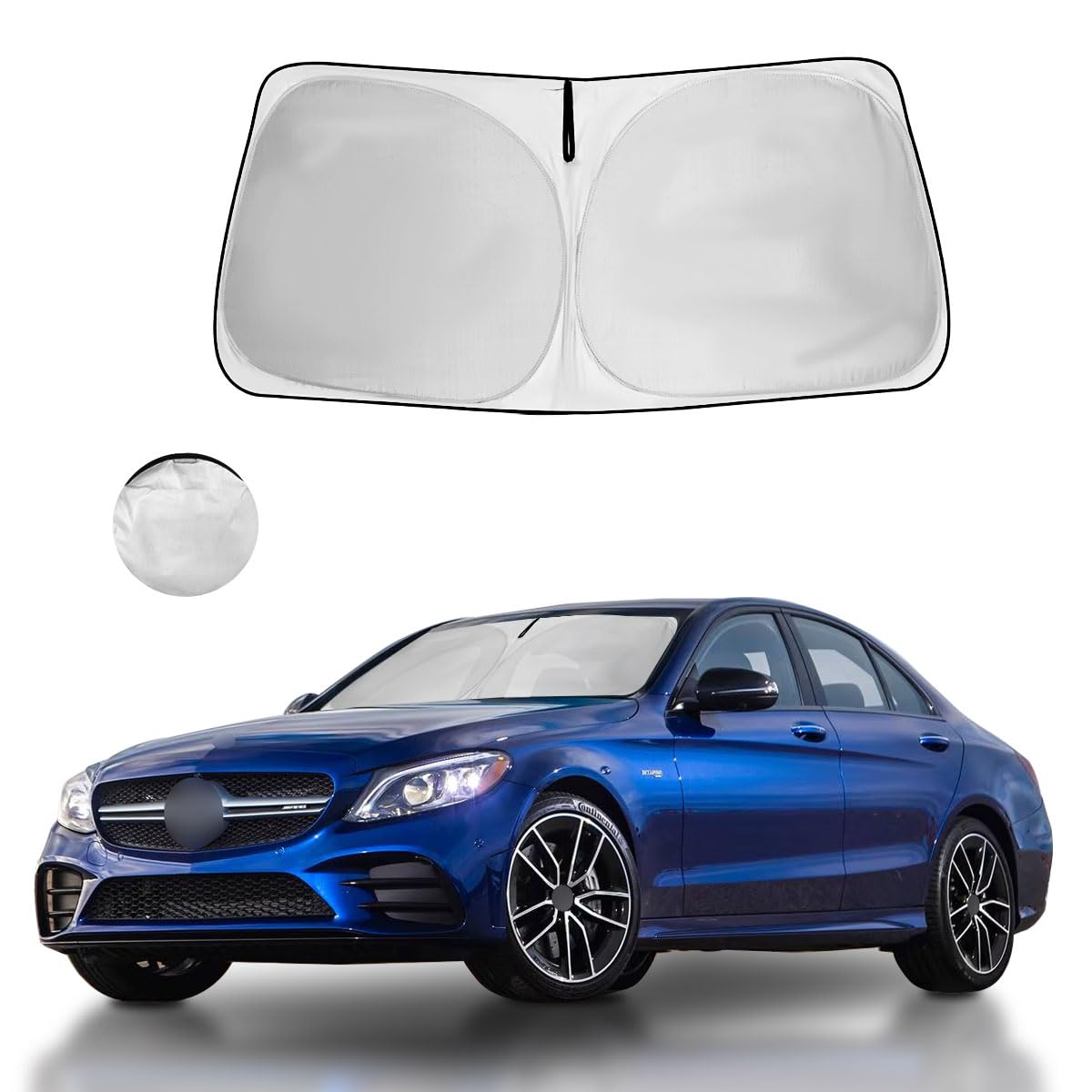Windshield Sun Shade For Mercedes Benz Accessories Window Sunshade Fit Mercedes Benz C Class C250 C300 C400 2015-2023 Front Wind