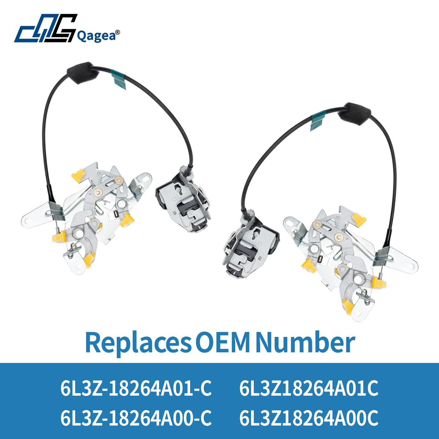 Rear Door Lower Lock Latches - Driver Left & Passenger Right Side - Replacement For 1997-2003 Ford F-150 F-250 Hd Super Duty Lob