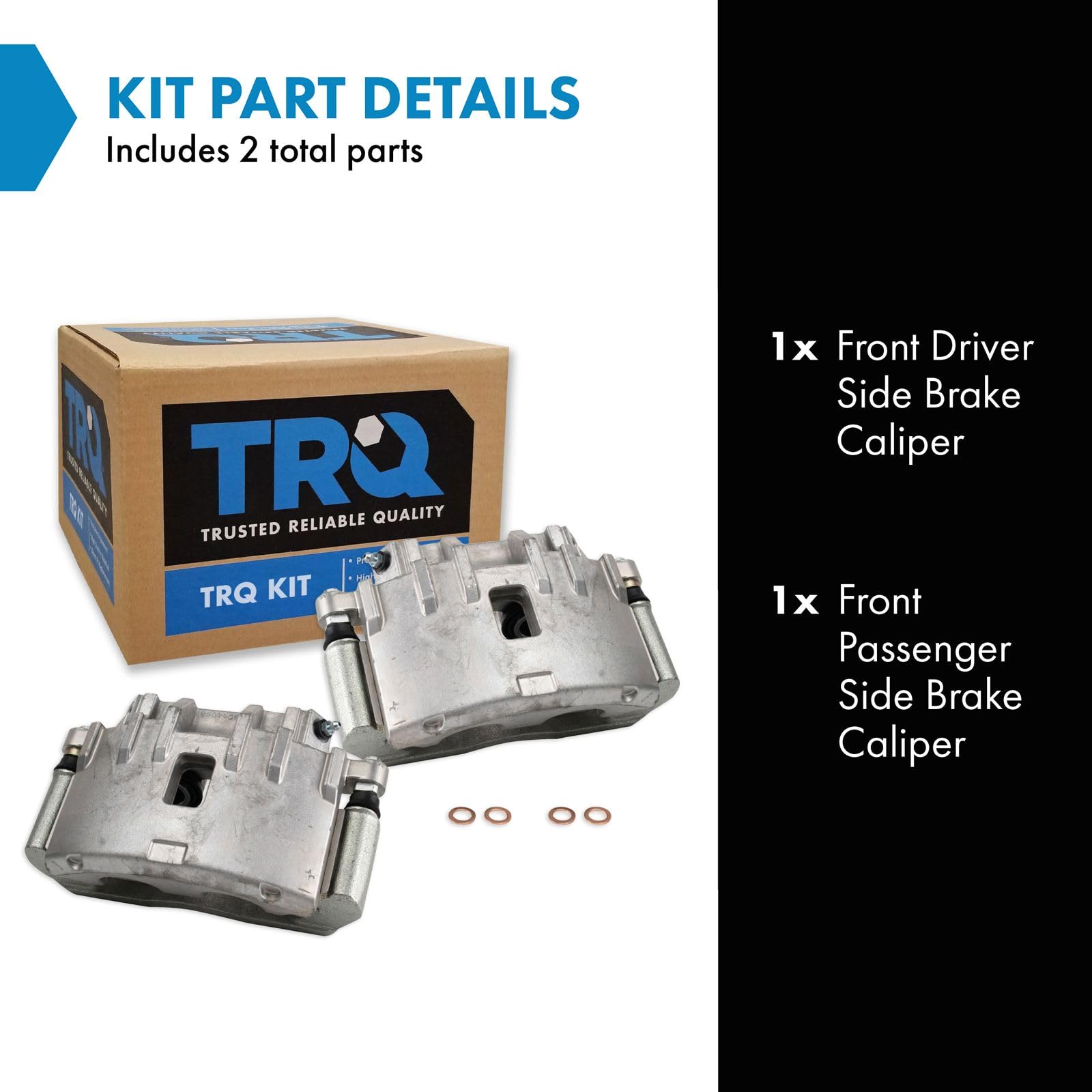 Trq Front Brake Caliper Set Compatible With 2006-2007 Cadillac Cts 2004-2009 Srx 2006-2008 Sts