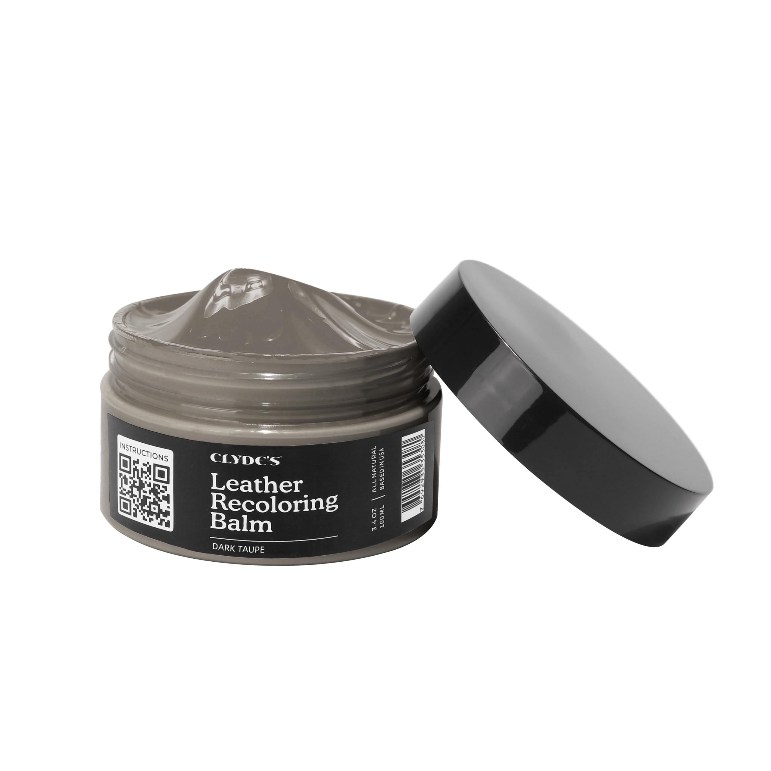 Clyde'S Recoloring Balm | Non-Toxic Material Dye & Restorer For Furniture, Car Seats, & More | 23 Colors (Dark Taupe, 100Ml)