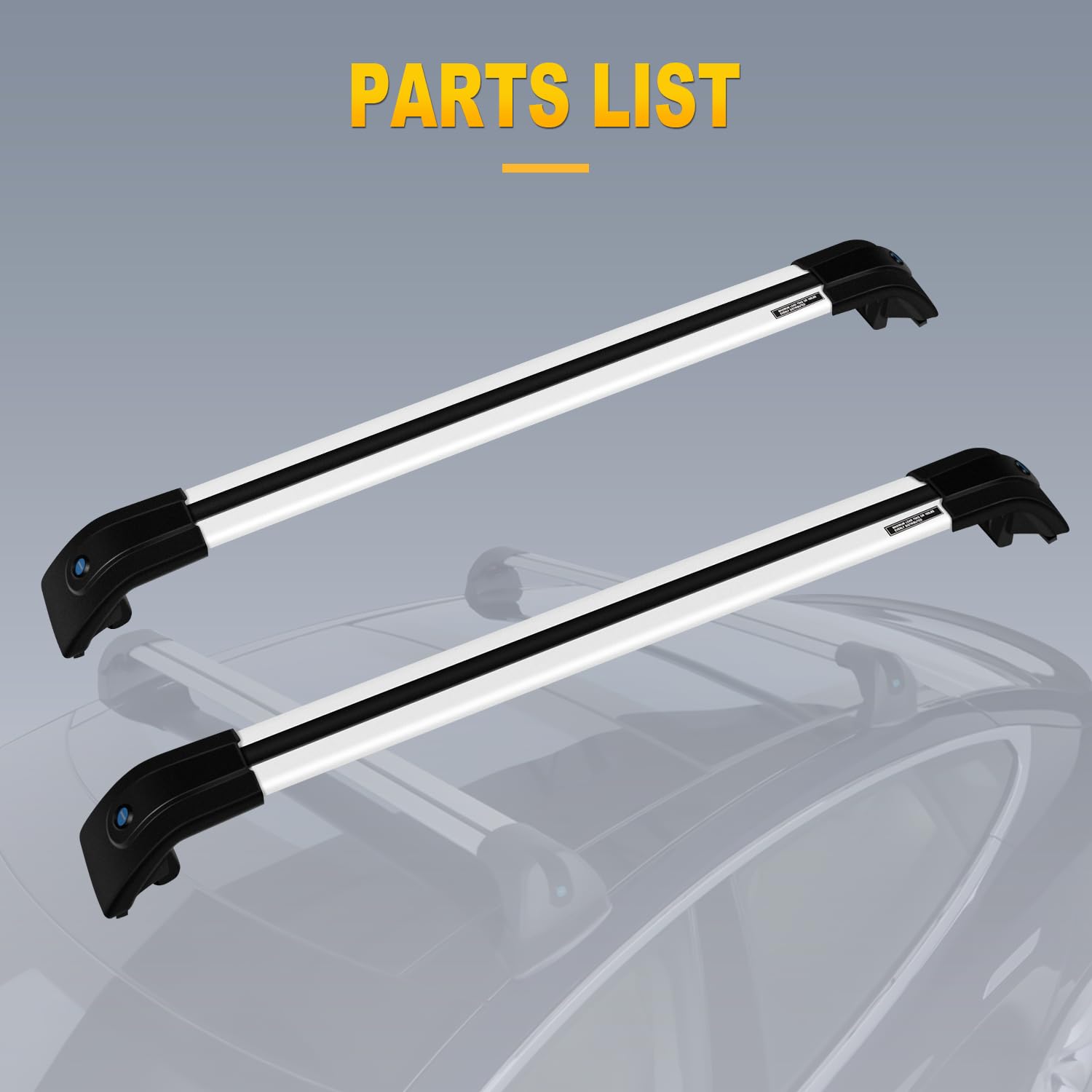 OCPTY Roof Rack Cross Bars Fit for Hyundai Santa Fe 2013 2014 2015 2016 2017 Cargo Bars for Cargo Carrier Bag Luggage Kayak Canoe Bike Snowboard Skiboard,Fits Side Rails Models ONLY