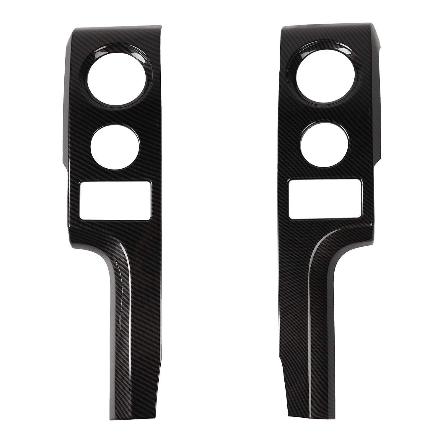 Voodonala Central Console Panel Frame Outlet Vent Trim For Ford F150 Raptor 2009-2014(Carbon Fiber Black) 2Pcs