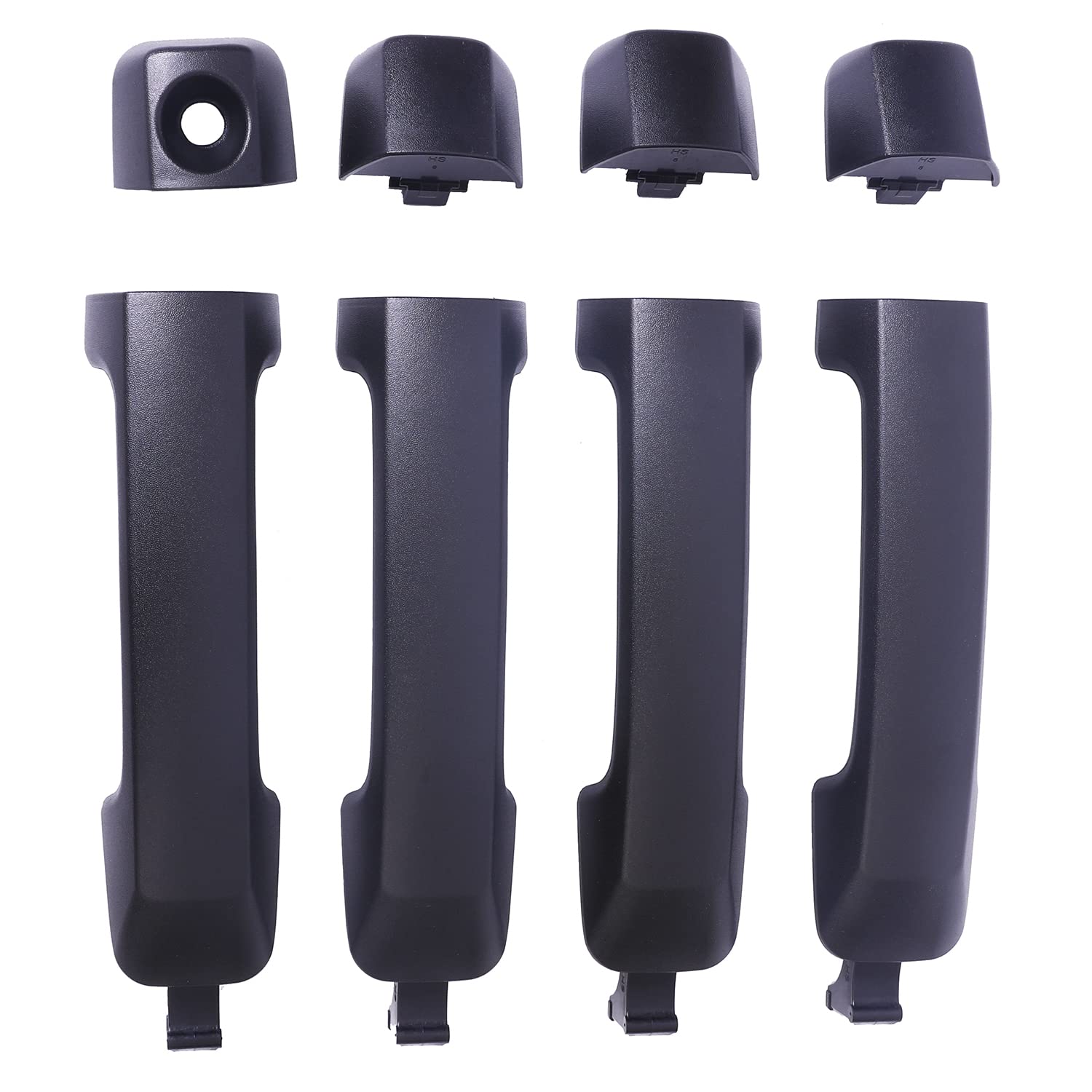 Cheriezing 69210-0C010 Exterior Door Handle Compatible With 2007-2021 Tundra Replace# 69217-0C010, 69217-0C030 (Textured Black) Set Of 4