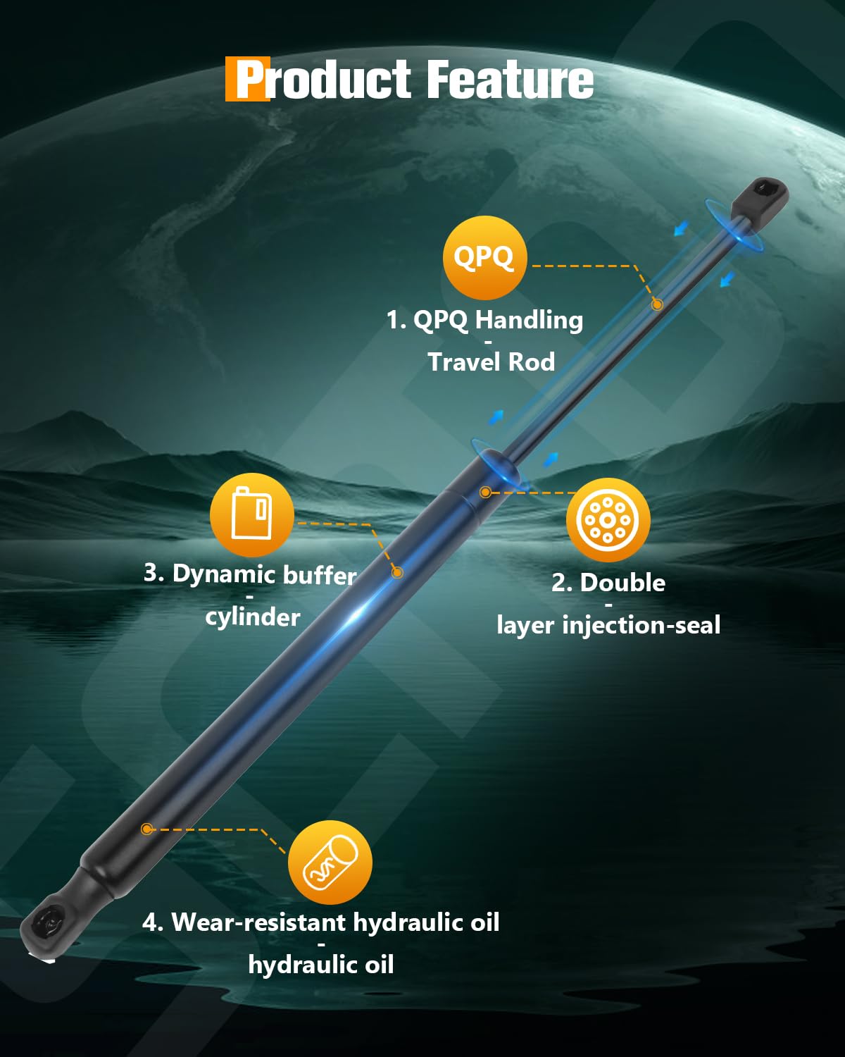 Scitoo Rear Left And Right Liftgate Lift Supports Struts Gas Springs Shocks Fit For Infiniti Qx56 2011-2013,For Infiniti Qx60 20