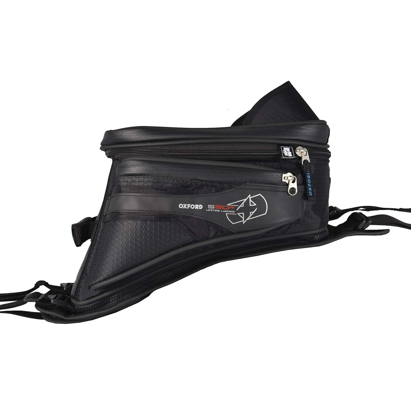 Oxford - S20R Adventure Strap On Tank Bag - Black (OL231), 5.2 gallon (20L)