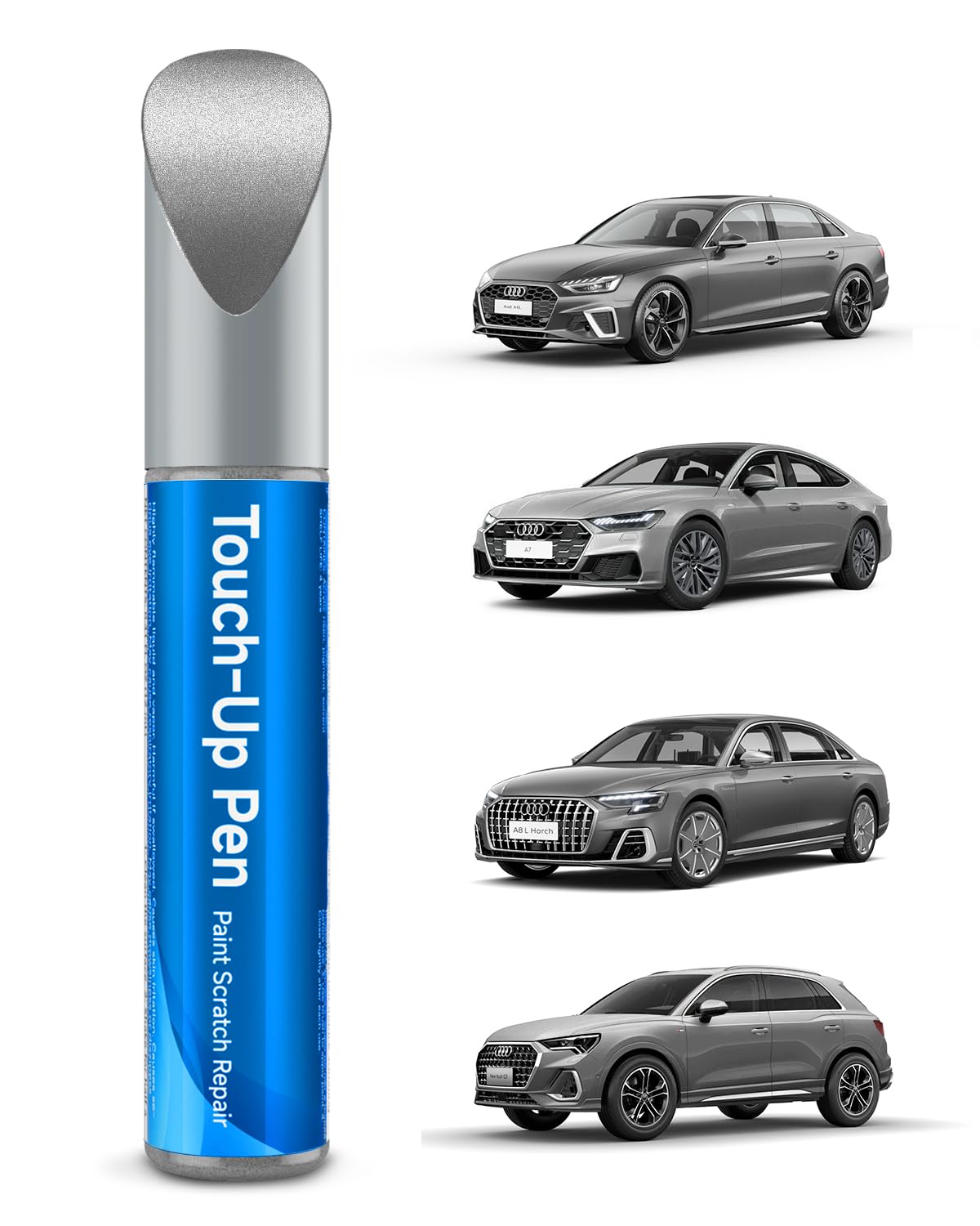 Teslaunch LZ7G/L5 Florett Silver Metallic Touch Up Paint Compatible With Audi Exact Match Car Paint Pen Scratch Repair