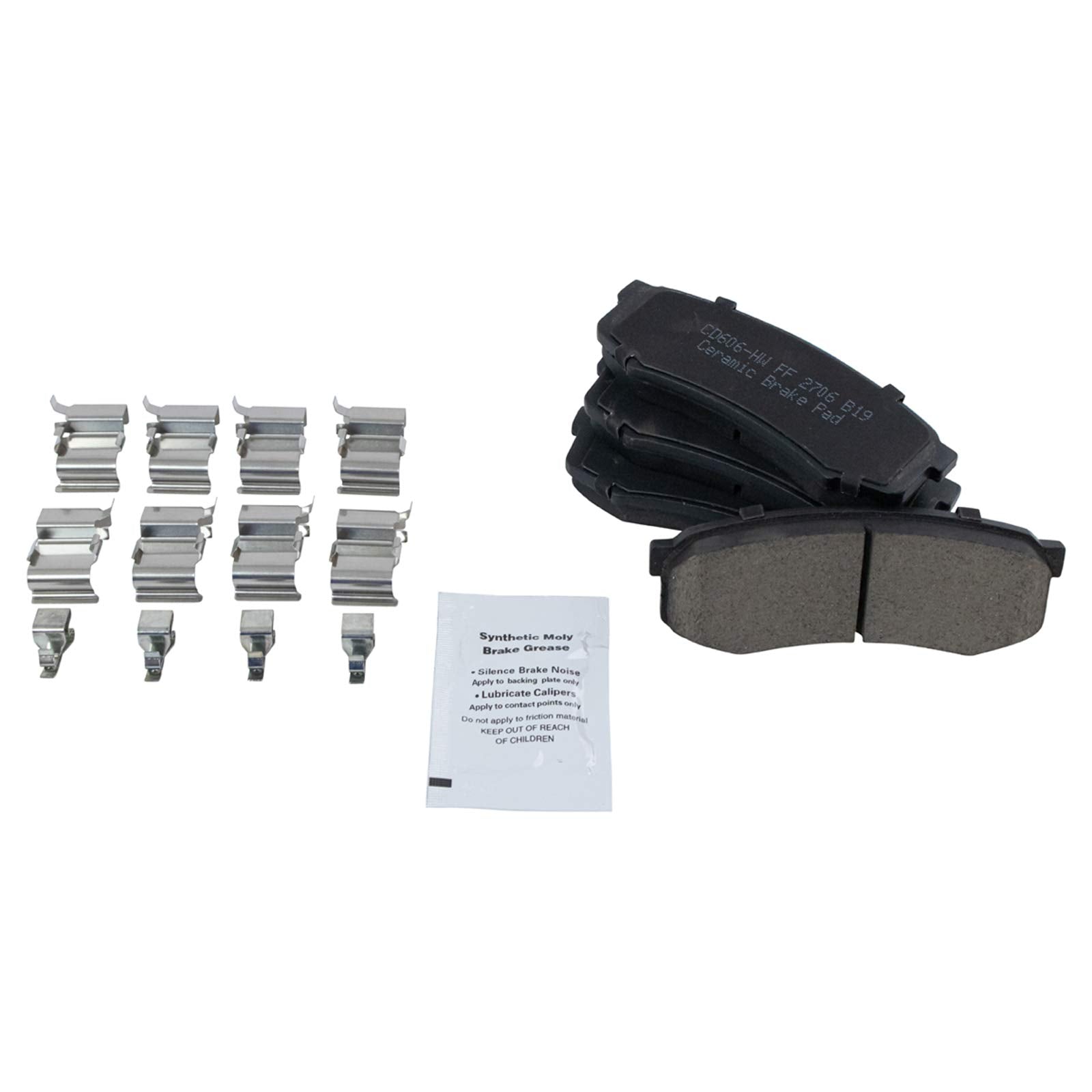 Trq Rear Brake Pad & Rotor Kit Brake Pads Brake Rotor Parking Brake Shoe Set Ceramic Compatible With 2010-2022 Lexus Gx460 Toyot