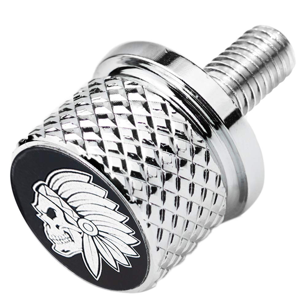 GUAIMI Stainless Knurled Fender Rear Seat Bolt Screw for Indian Chief Roadmaster Scout 2015-2021 - Indian Skeleton-Chrome
