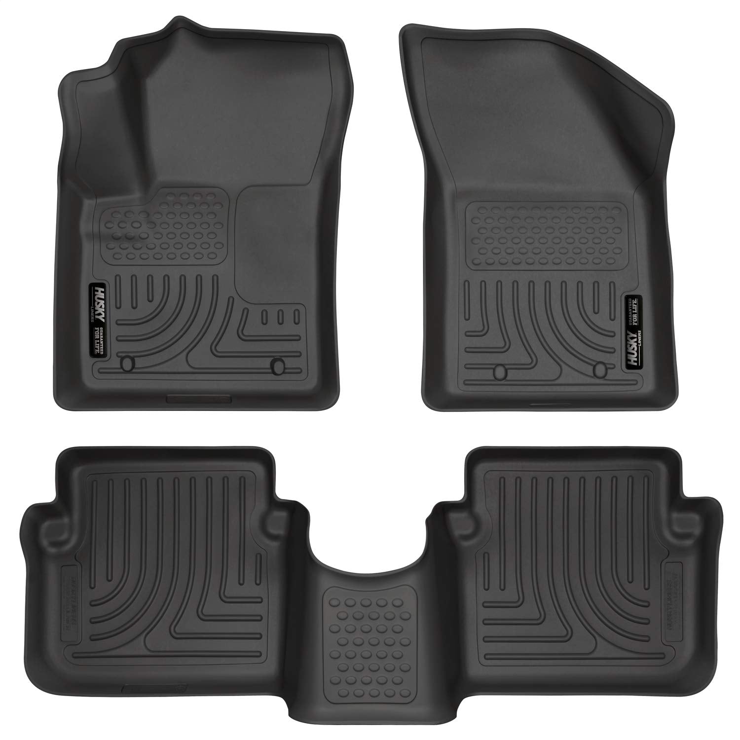 Husky Liners Weatherbeater Floor Mats | Fits 2011 - 2014 Chrysler 200 4-Door & Dodge Avenger | Front & 2Nd Row, 4-Pc Black - 98091