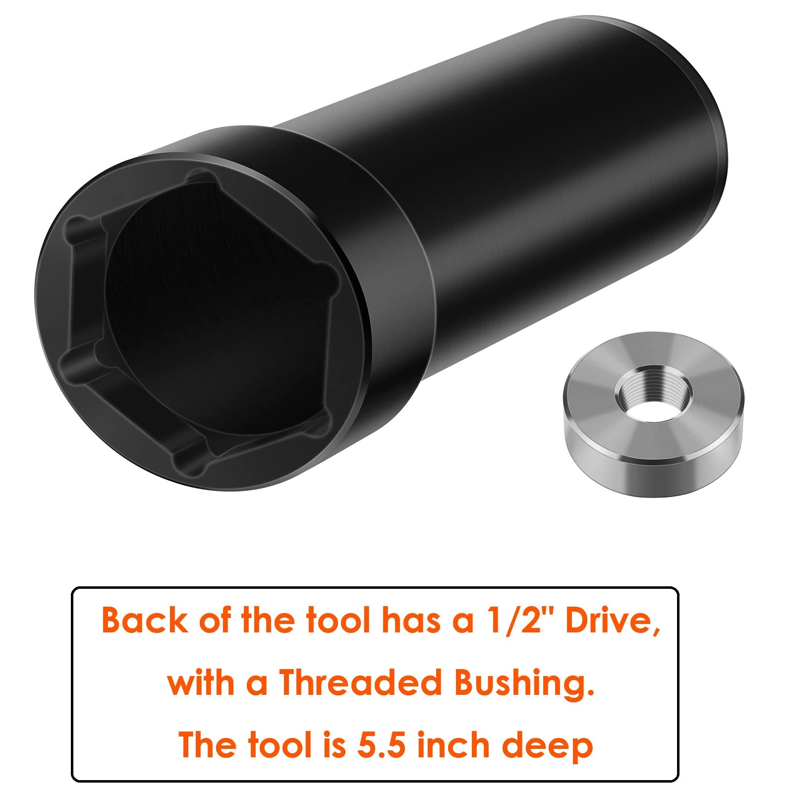 Mainshaft Sprocket/Pulley Locknut Socket, Compatible For Harley Davidson Twin Cam & Big Twin Main Shaft Lock Nut 1-7/8-Inch Sock