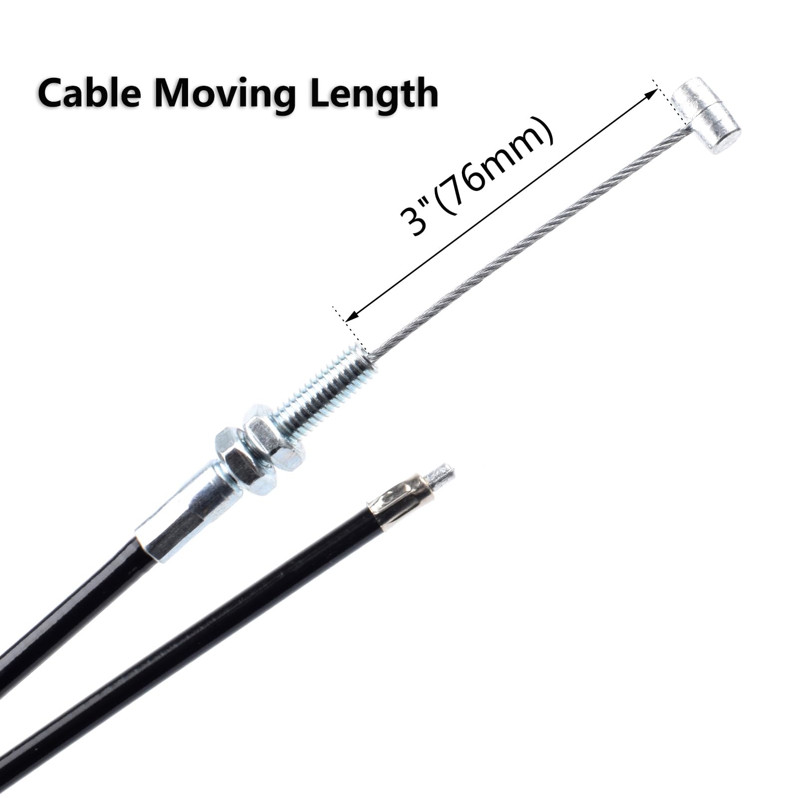 Royitay 75 Inch Universal Straight Throttle Cable For 90Cc 110Cc 125Cc Gas Scooter Go Kart Yerf Dog Kandi Mini Bike Dirt Bike Bu