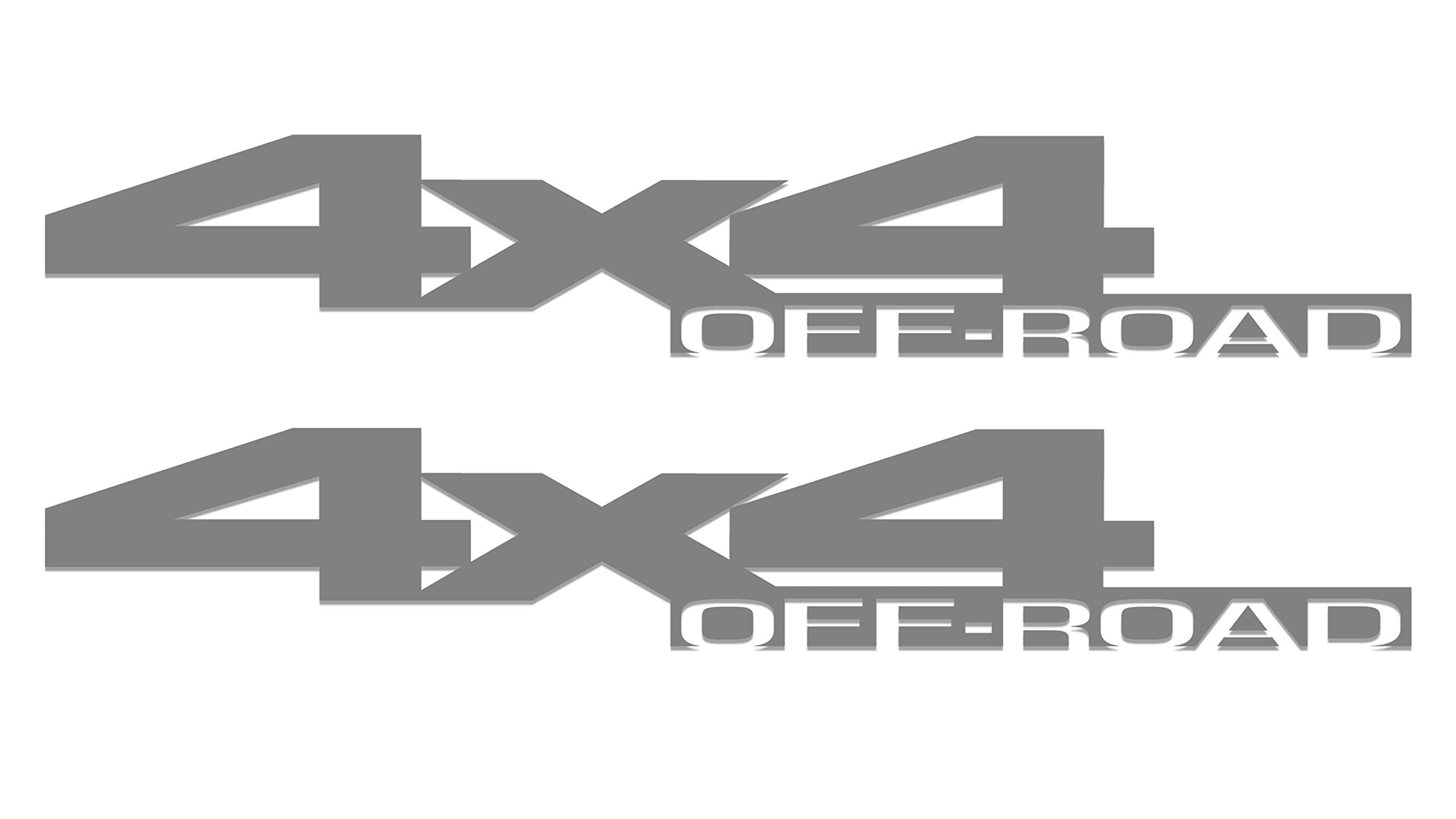 2 x Dark Grey 4X4 Off Road Single Color Vinyl Decals Fits Dodge Ram
