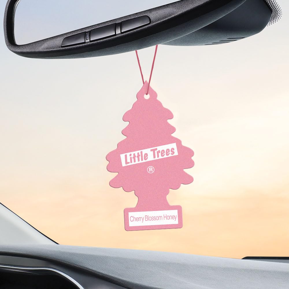 Little Air Fresheners Car Air Freshener. Hanging Tree Provides Long Lasting Scent For Auto Or Home. Cherry Blossom, 24 Air Fresh
