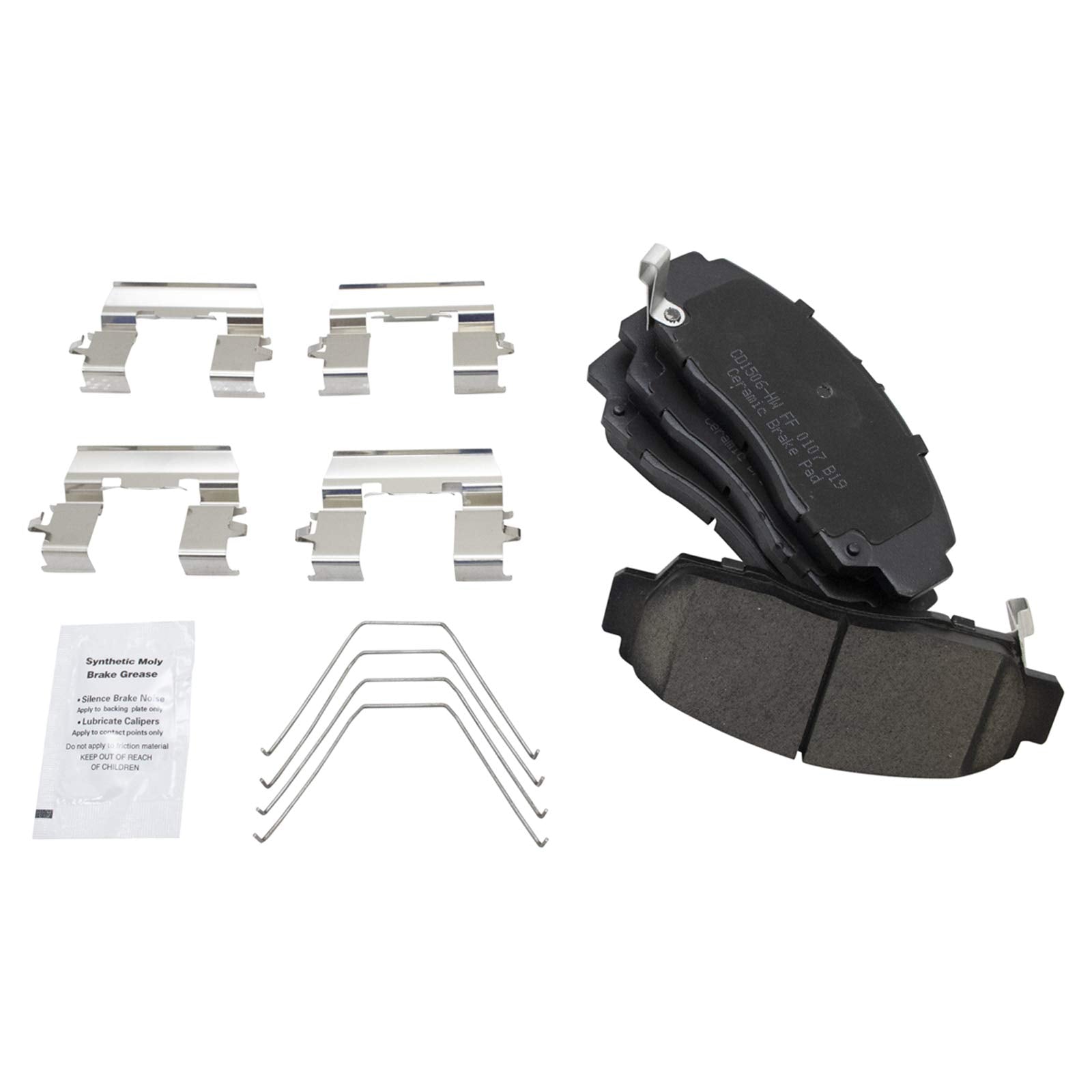 TRQ Front Brake Pads Ceramic Compatible with 2011-2014 Acura TSX 2011-2012 Honda Accord