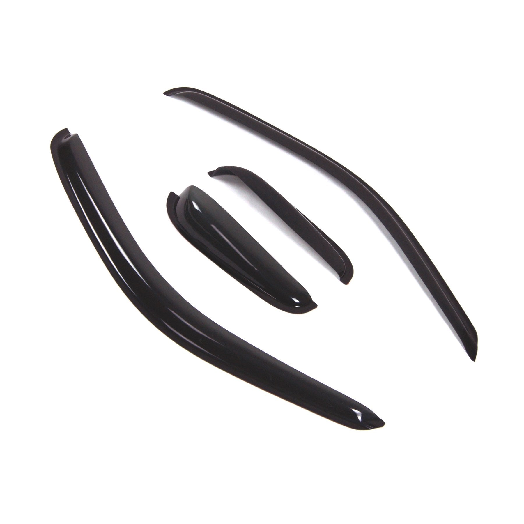 Tuningpros Outside Mount Window Vent Visors Rain Guards Compatible With Toyota Tacoma Double 1995-2004 | Side Window Wind Deflec