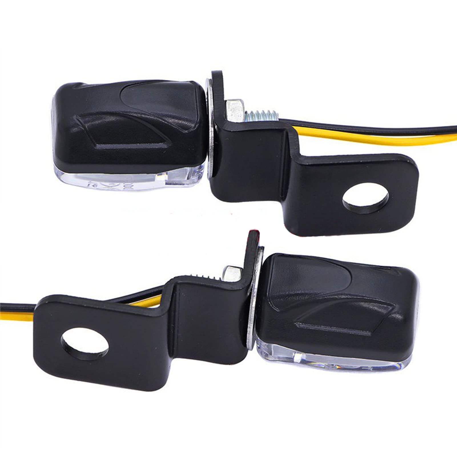Ankia 2Pcs 12V Universal Motorcycle Front Rear Mini Led Turn Signal Indicator Blinker Light Brake Flasher For Harley Honda Suzuki Kawasaki Yamaha Cafe Racer Cruiser Atv Motocr (Black)