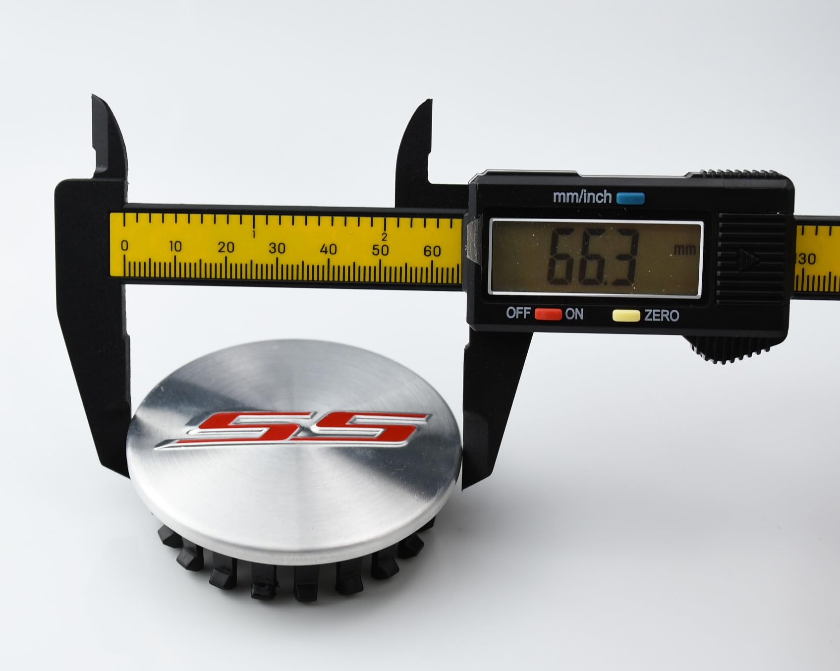 (Set of 4) 68mm=2.67 inches SS Wheel Center Cap Covers Hub Cap 3D Emblem + Valve Stem Caps Trim for 2016-2023 6th Generation Che