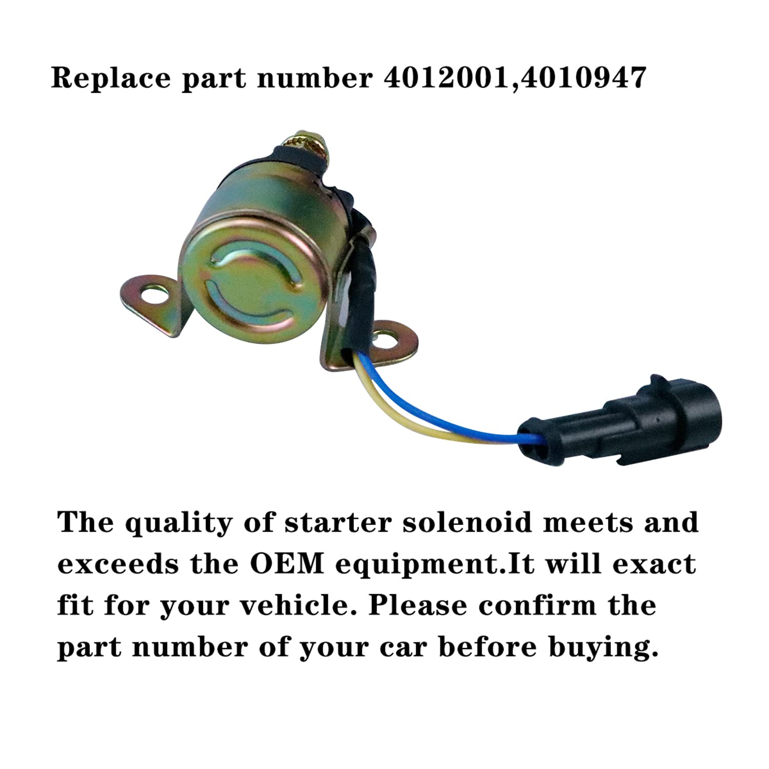 Starter Solenoid Relay Compatible with Polaris Ranger 400 500 570 700 800 Sportsman 500 700 800 RZR 4 S XP 570 800 900 Replace 4