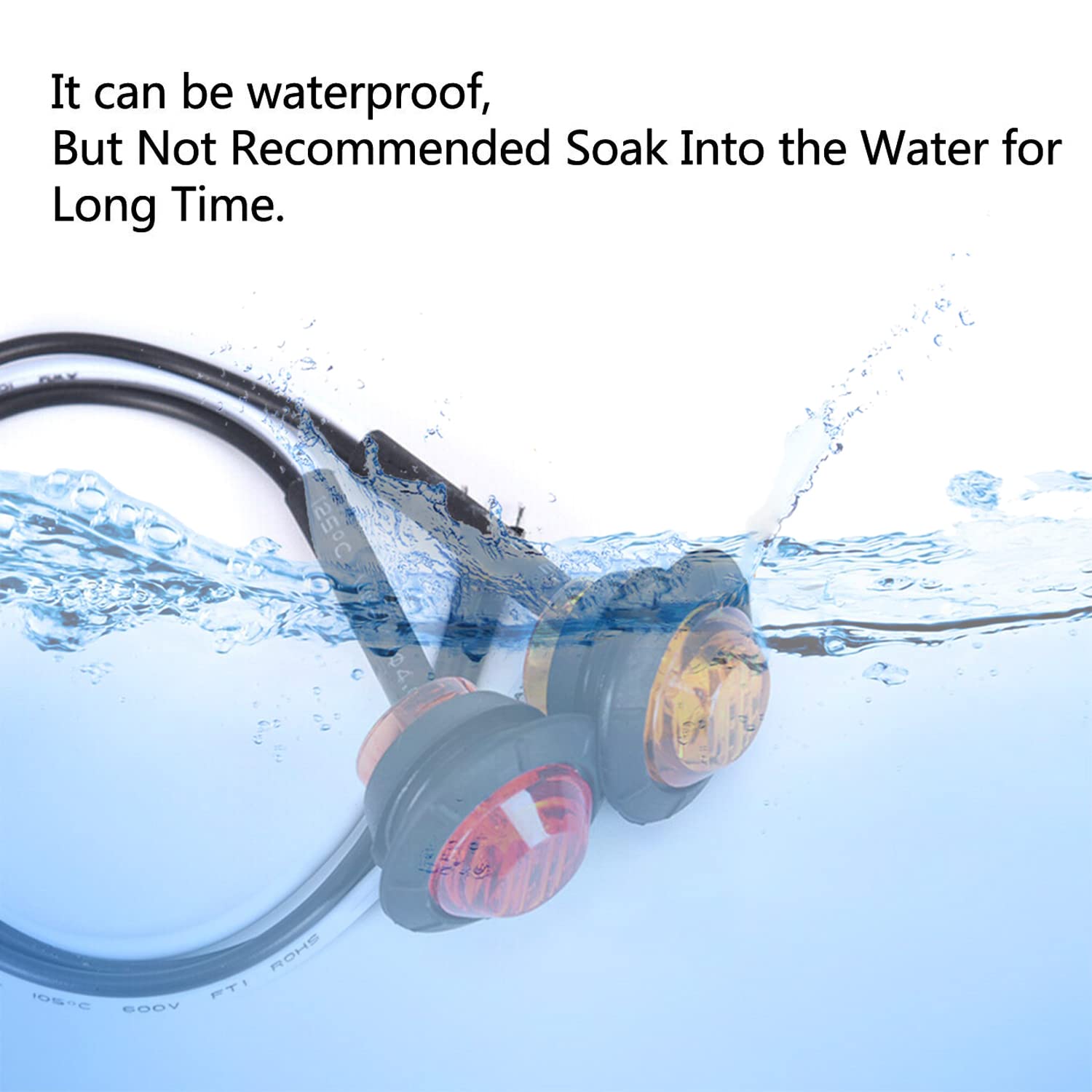 Fxc 'Purishion 10X 3/4 In' Round Led Clearence Light Front Rear Side Marker Indicators Light For Truck Car Bus Trailer Van Carav