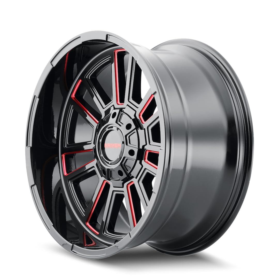 Mayhem Apollo 8115 Gloss Black Milled Prism Red Milled 20-10 8-170 -19Mm 125.2Mm