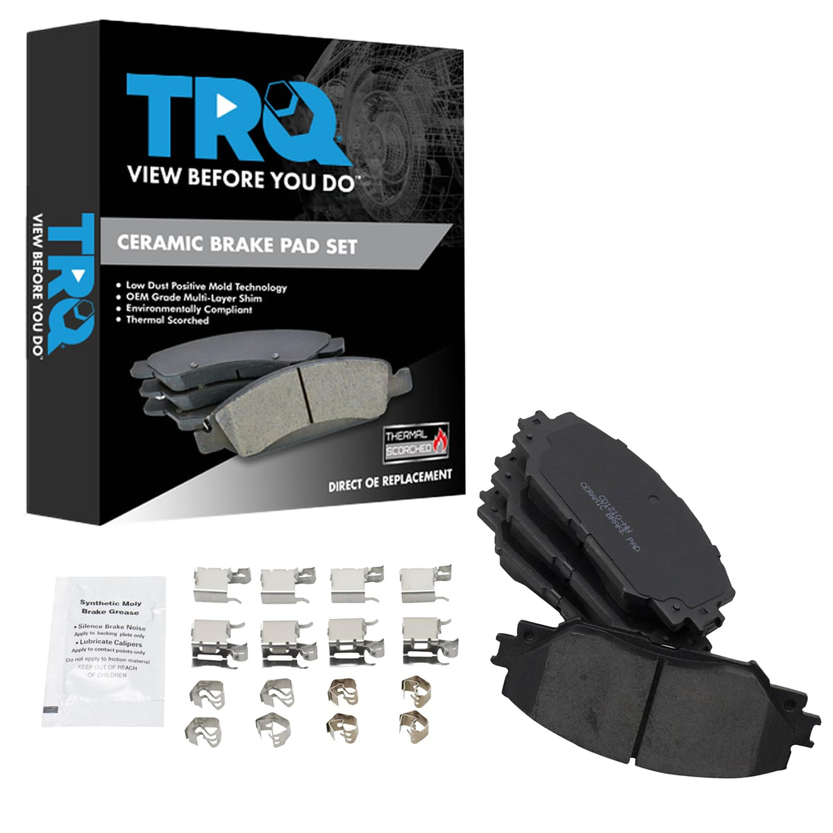 TRQ Front Brake Pads Ceramic Compatible with 2010-2012 Lexus HS250h 2009-2010 Pontiac Vibe 2008-2015 Scion xB 2008-2014 xD 2009-