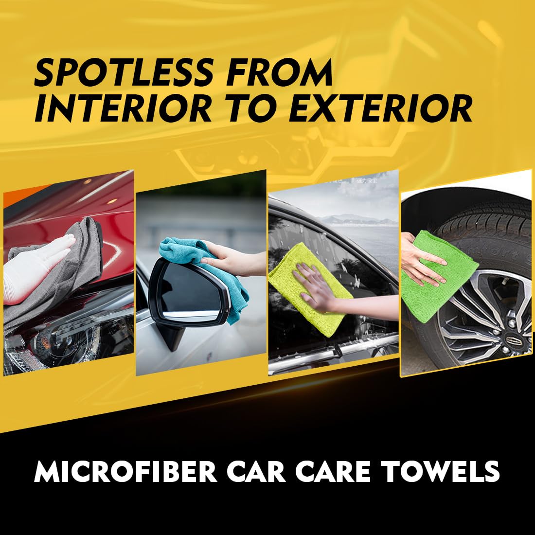 Homexcel Microfiber Cleaning Cloth 150 Pack, 12.5 X 12.5 Inch Microfiber Towels For Cars, Ultra Absorbent Car Washing Cloth, Lin