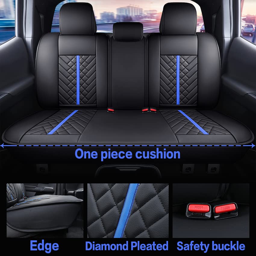 Tomatoman Toyota Tacoma Rear Seat Covers 2005-2024 2005 Trd Sport Offroad Limited Sr5 V6 Crew Double Extended Cab Truck Back Car