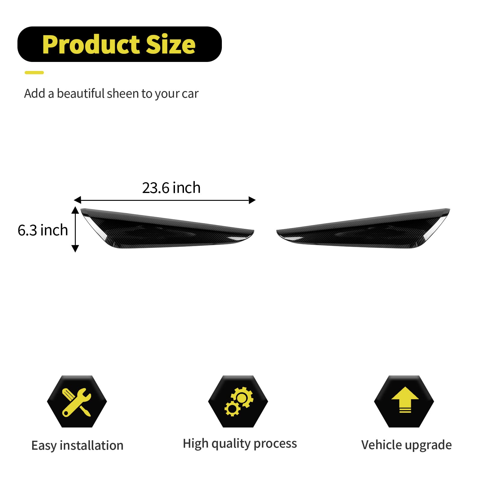 Interior Door Panel Armrest Trim Cover Decoration Interior Accessories For Chevrolet Camaro 2016-2022,Carbon Fiber Grain