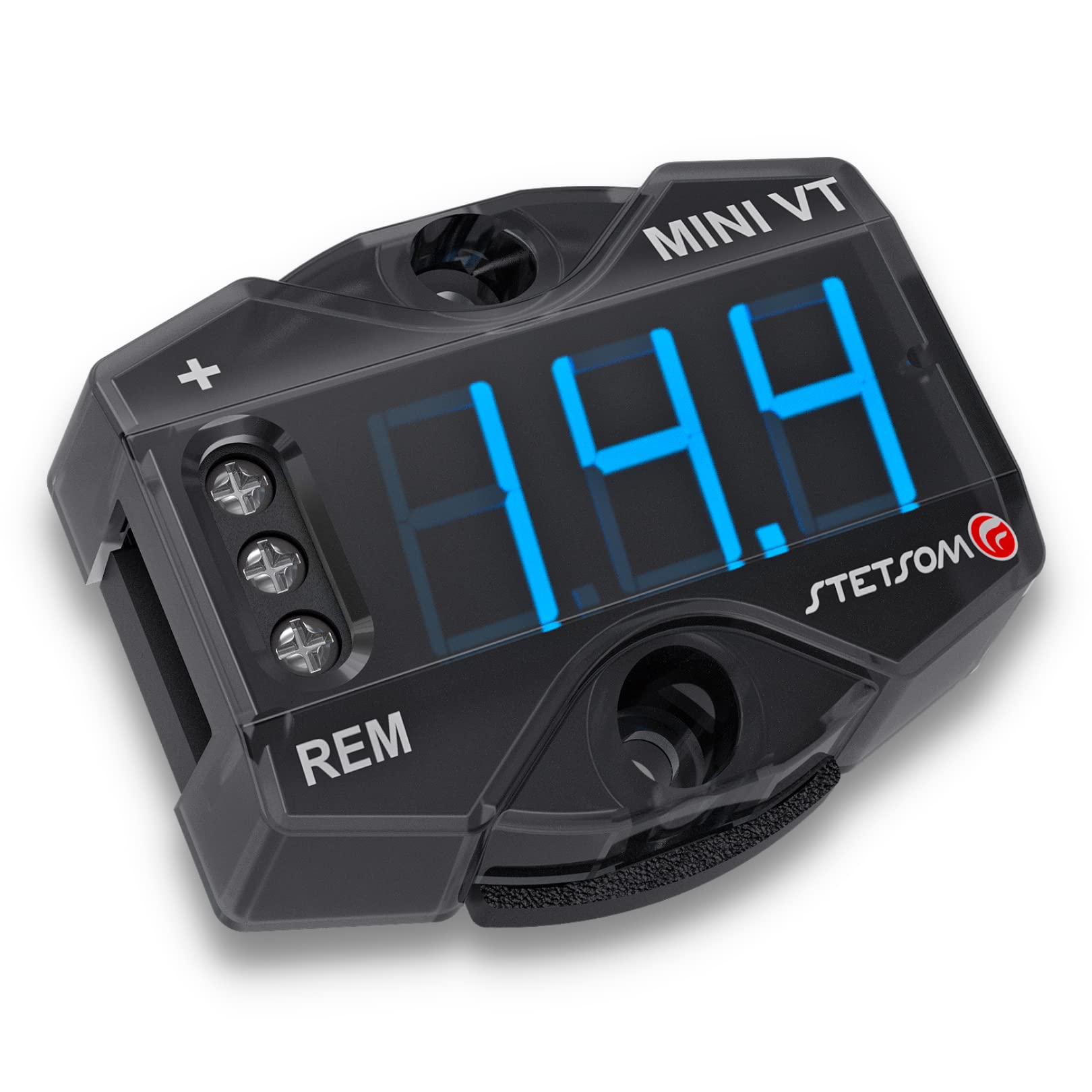 Stetsom MiniVT Digital Display Mini Voltmeter High Accuracy Blue LED 7V~30V Automotive Car Motorcycle Battery Voltage Panel Mete