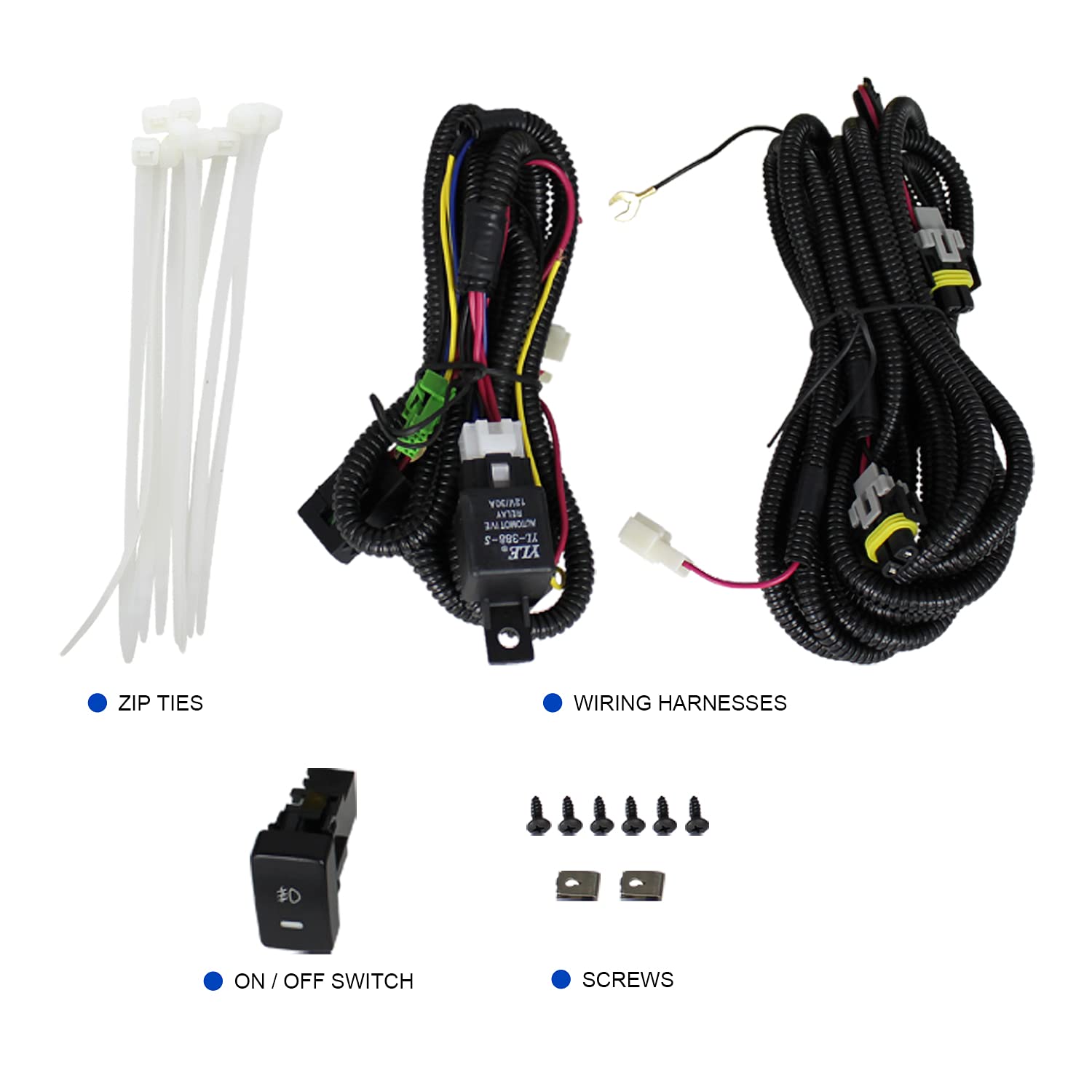 Spec-D Tuning Chrome Housing Clear Lens Fog Lights + H11 Bulbs + Switch Included Compatible with Honda Civic Sedan 4Dr 2012 L+R