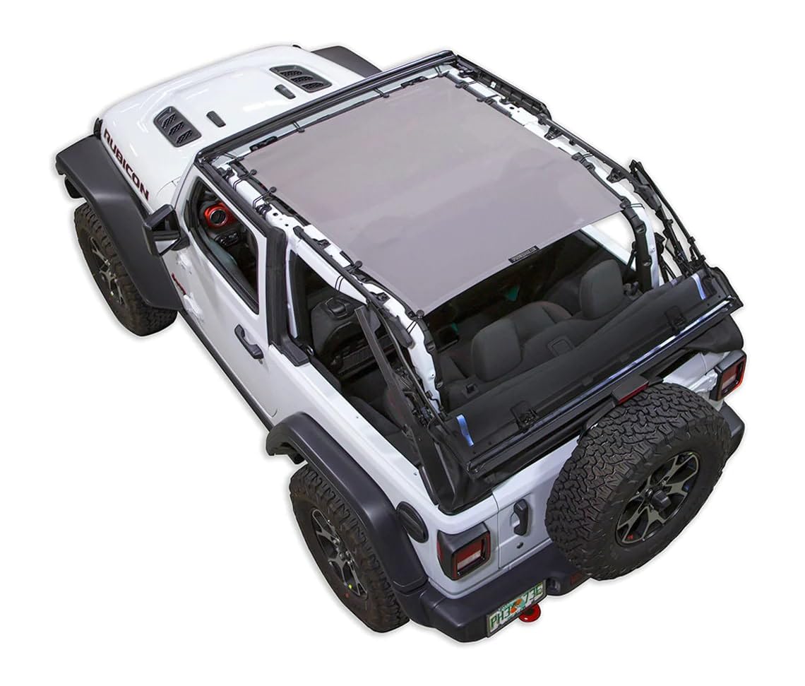 Spiderwebshade Mesh Sun Shade Top Compatible Jeep Wrangler Jl 2 Door 2018 Until Current All Trimsmade In The Usa Accessory In Gr