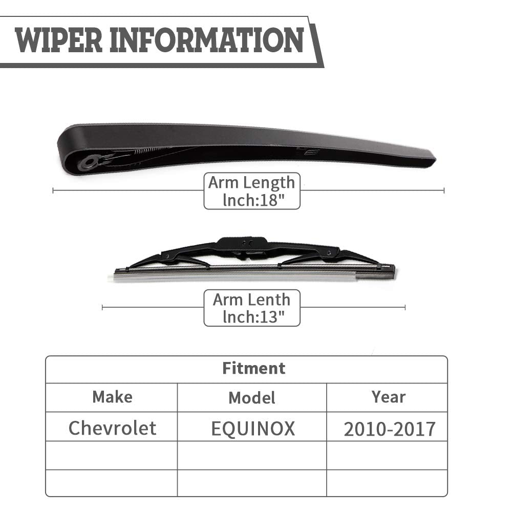 Hodee Rear Wiper Arm Blade Nut Set Replacement For Chevrolet Chevy Equinox Gmc Terrain 2010-2017,Lt,Rear Wiper Cover Accessories