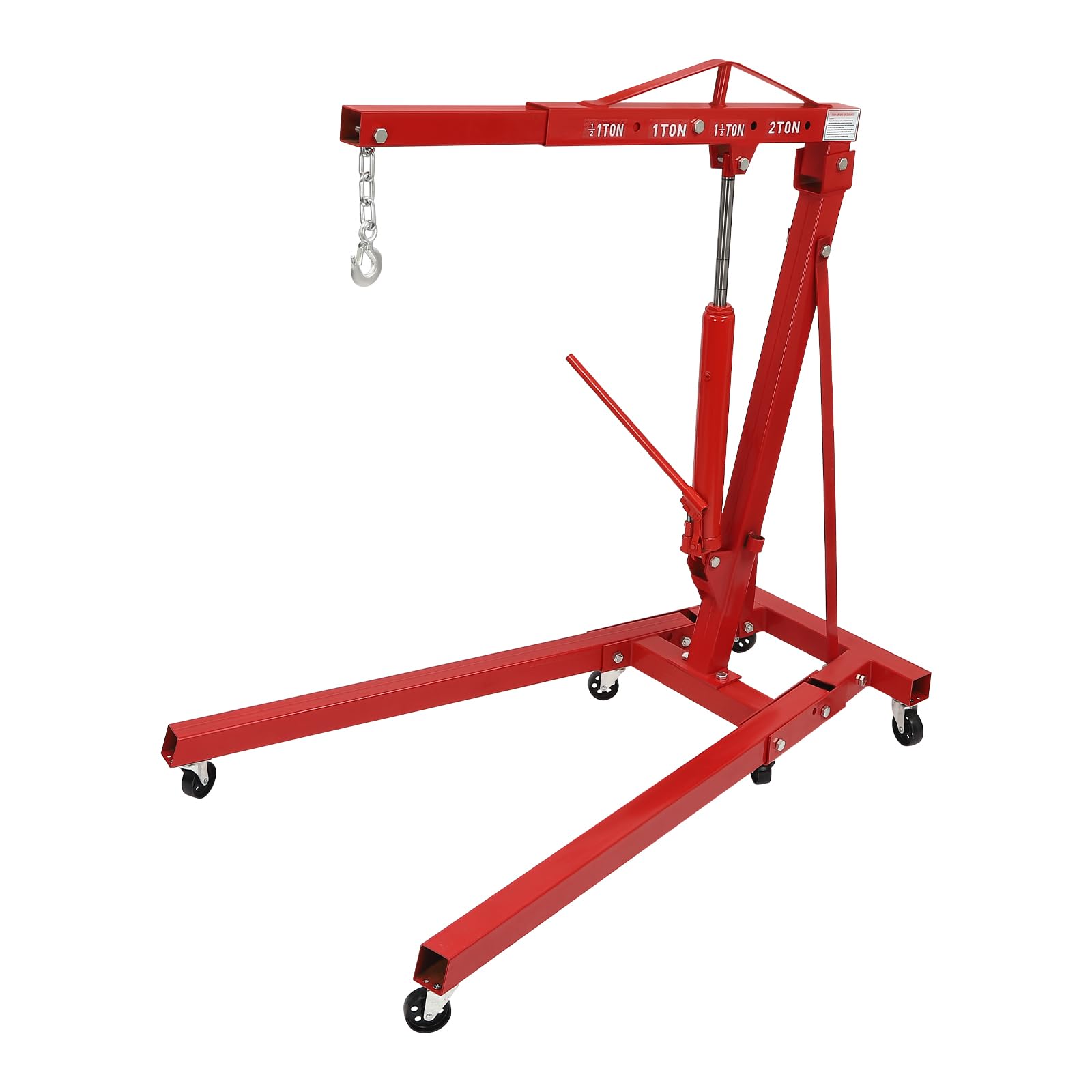 2 Ton Folding Engine Hoist Cherry Picker Shop Crane Hoist Lift,Folding Engine Shop Crane Hoist Lift, Heavy Cherry Picker with 6 