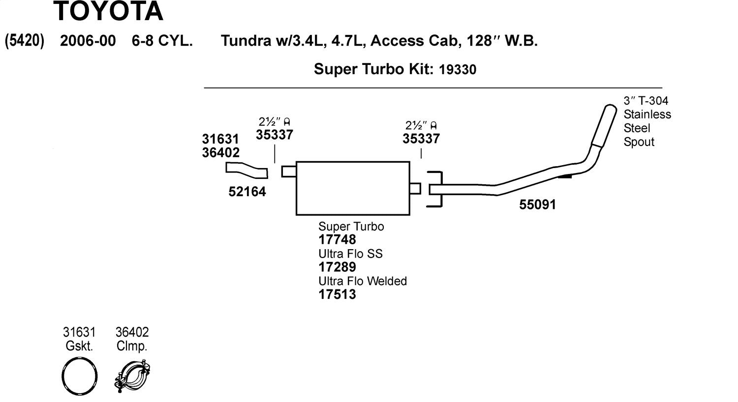 Walker 35337 Exhaust Clamp For Ford F-150