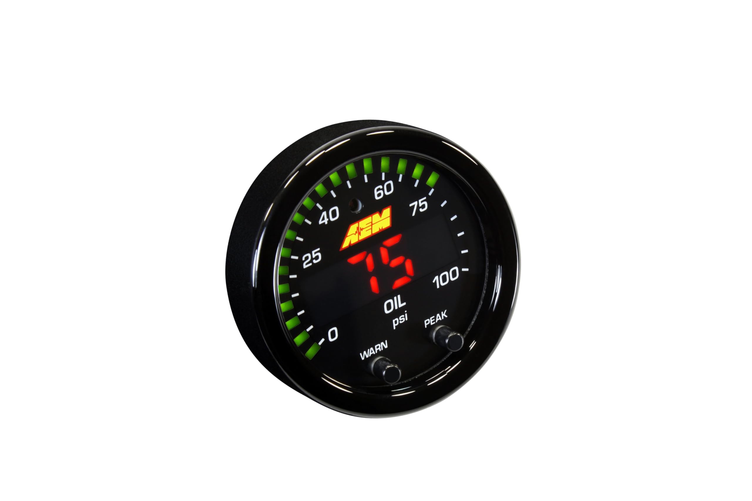 Aem 30-0301 X-Series Pressure Gauge, Black, 52Mm