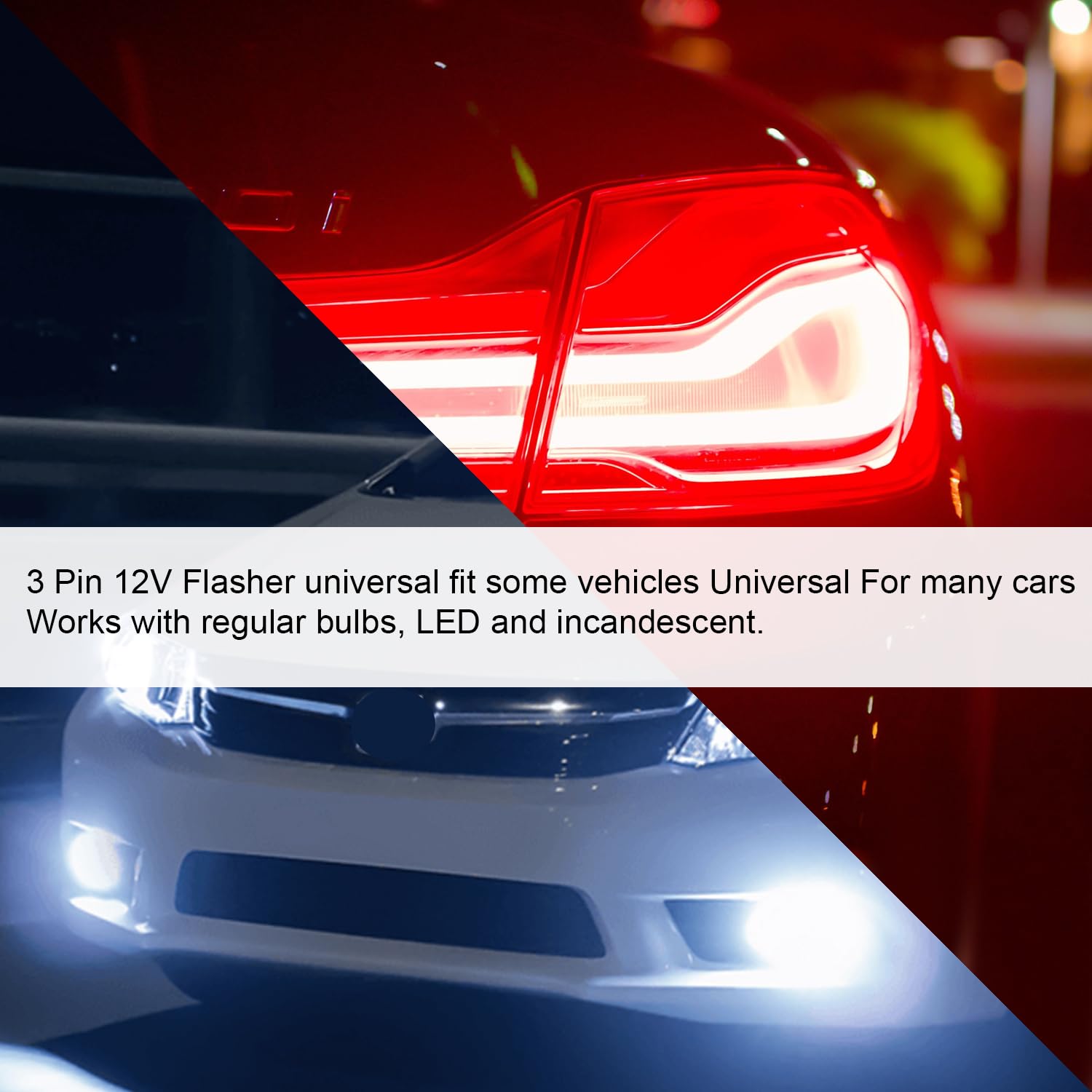 4 pcs 12V 3 Pin Electronic LED Flasher Relay Round Heavy Duty Electronic Turn Signal Light Blinker 3 Prong Turn Signal Flasher R