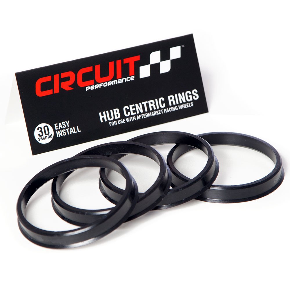 Circuit Performance 65.1Mm Od To 63.4Mm Id Black Plastic Polycarbonate Hub Centric Rings