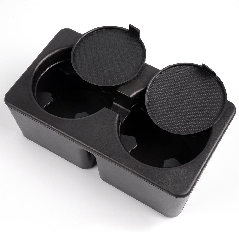 Pit66 Dual Cup Holder Insert Compatible With 2007-2014 Chevy Silverado Avalanche Suburban Sierra Yukon Escalade Drink Holder