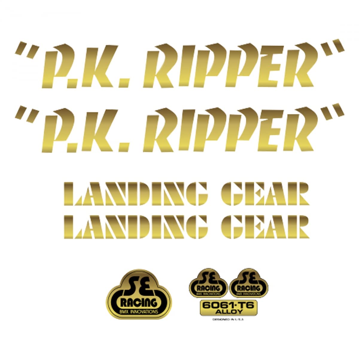 Se Bikes Pk Ripper Decal Set Null Gold