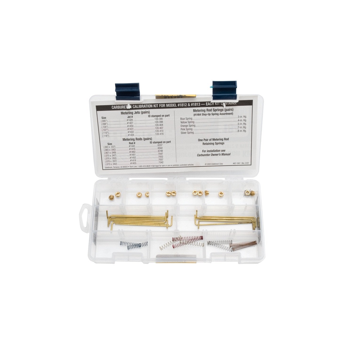 Edelbrock 1841 Thunder Series Avs Carburetor Calibration Kit